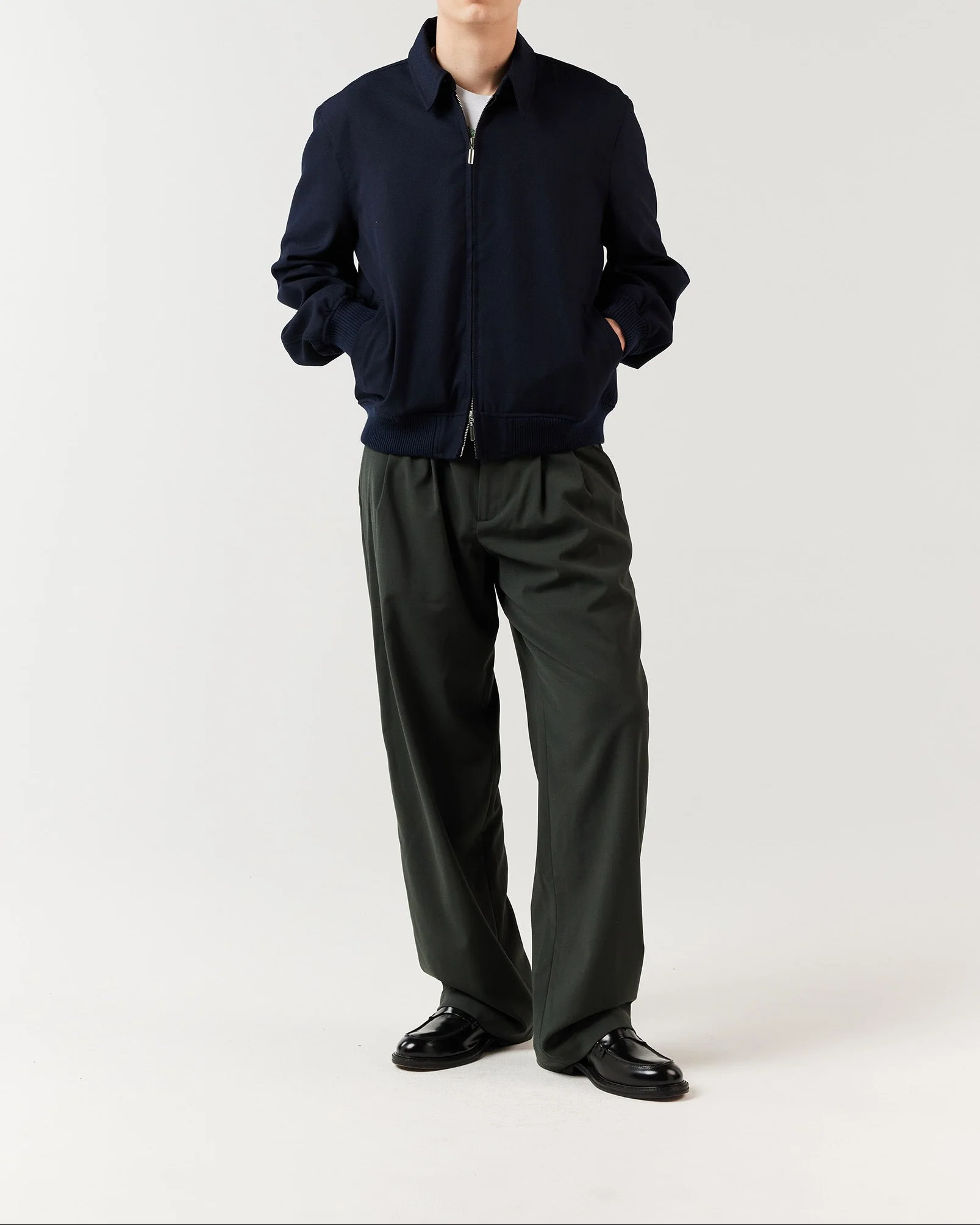 Blouson Jacket - Navy Blue - Image 4