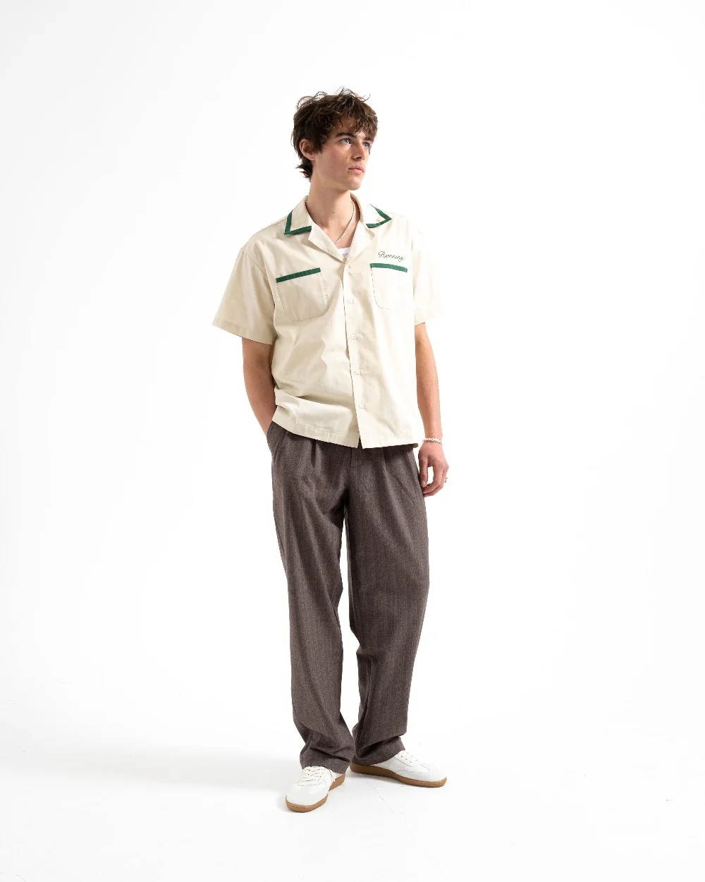 Bowling Shirt - Stone / Forest - Image 3