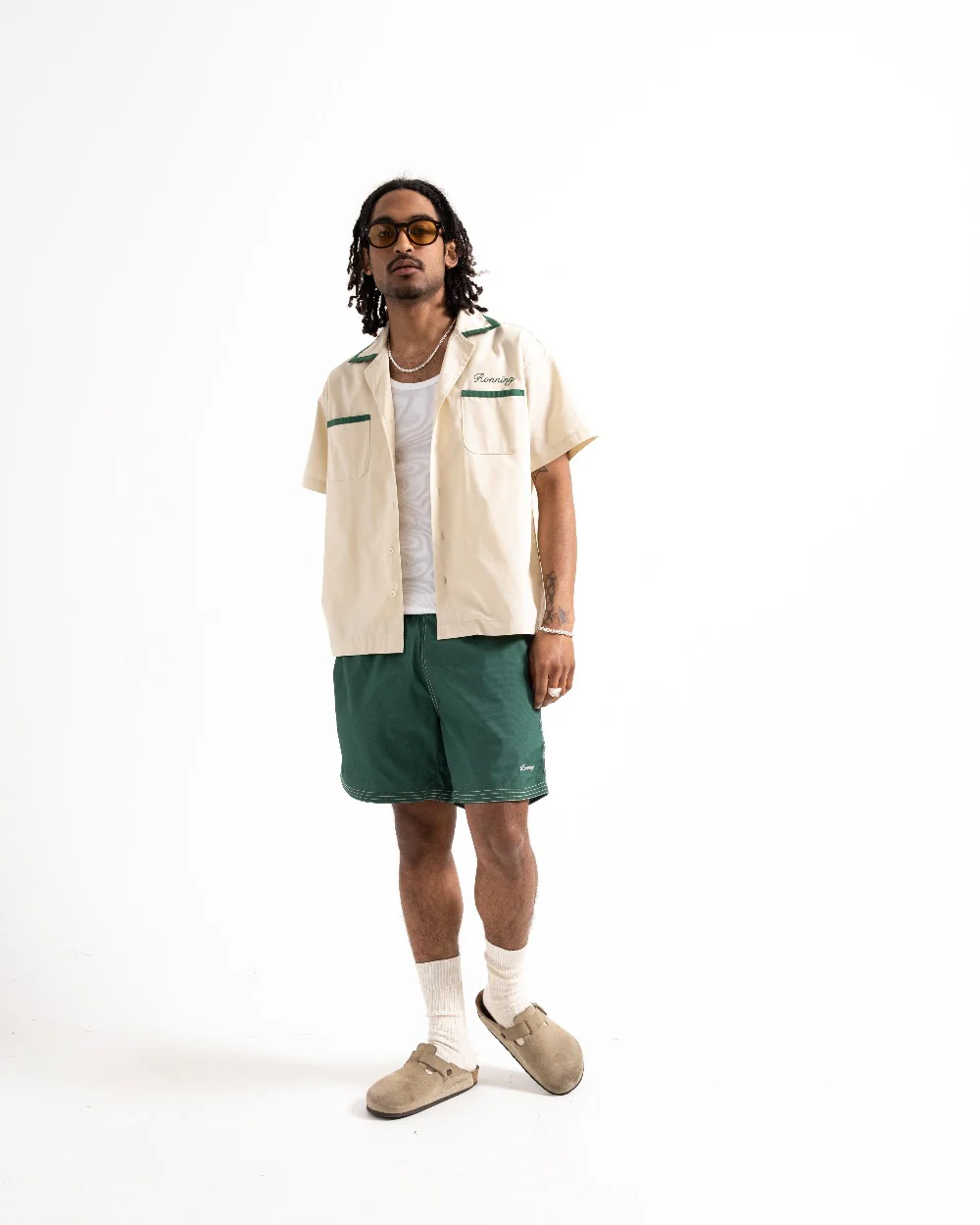Bowling Shirt - Stone / Forest - Image 6