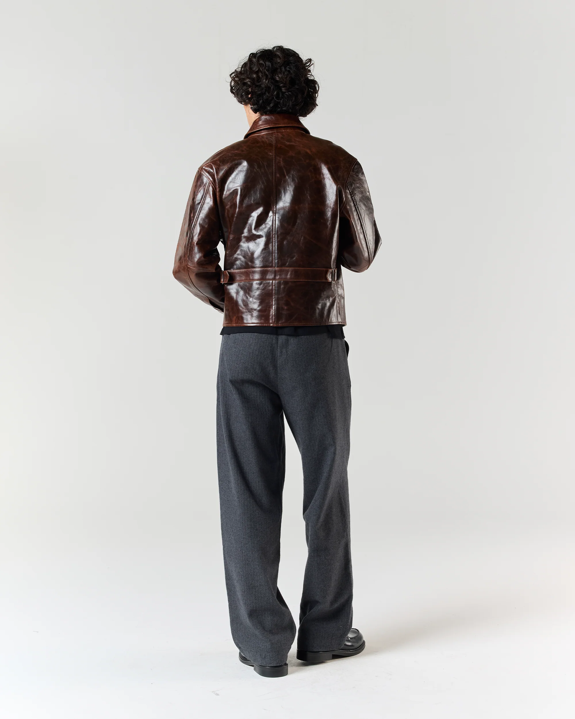 Buckle Pant - Charcoal Herringbone - Image 4