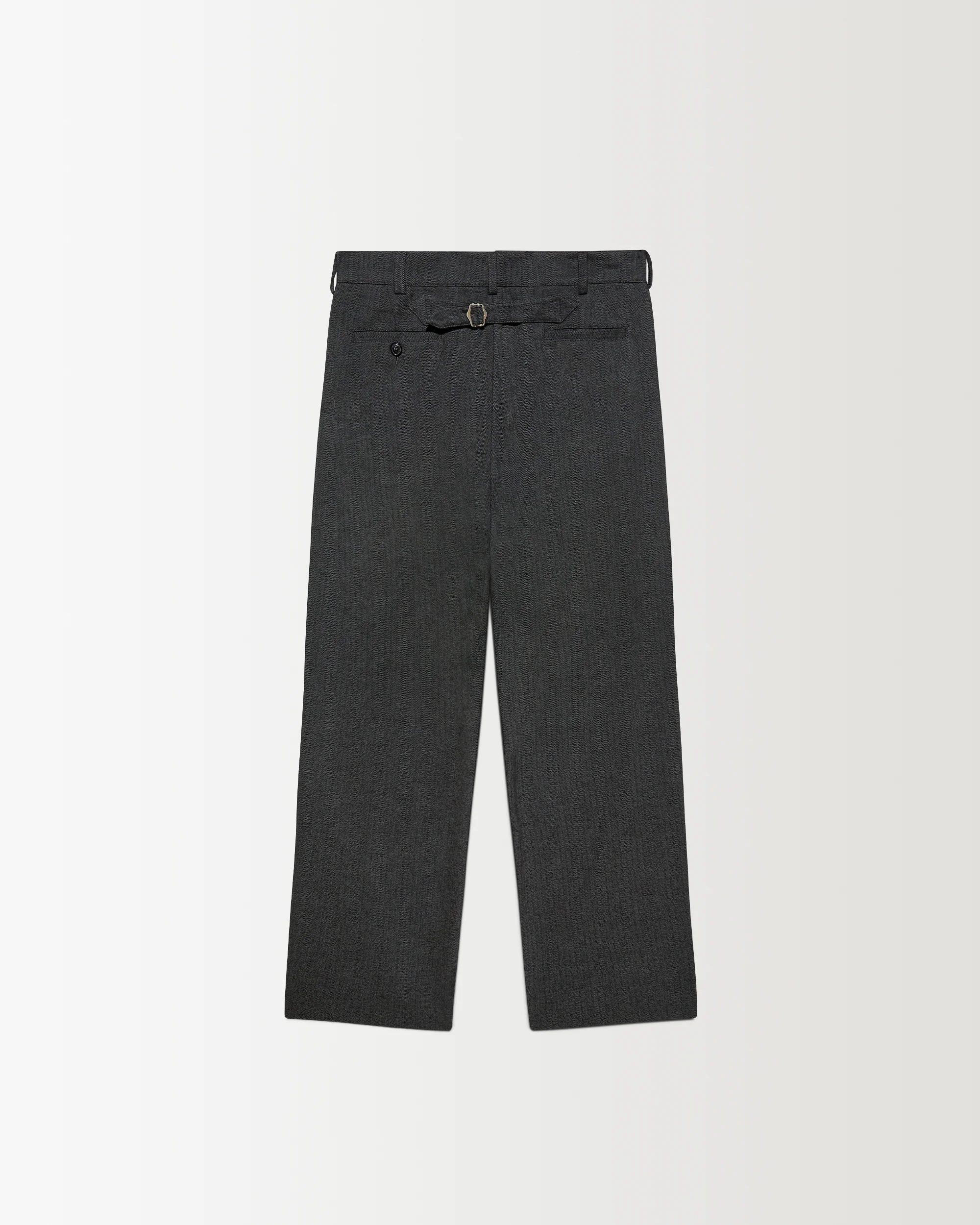 Buckle Pant - Charcoal Herringbone - Image 5