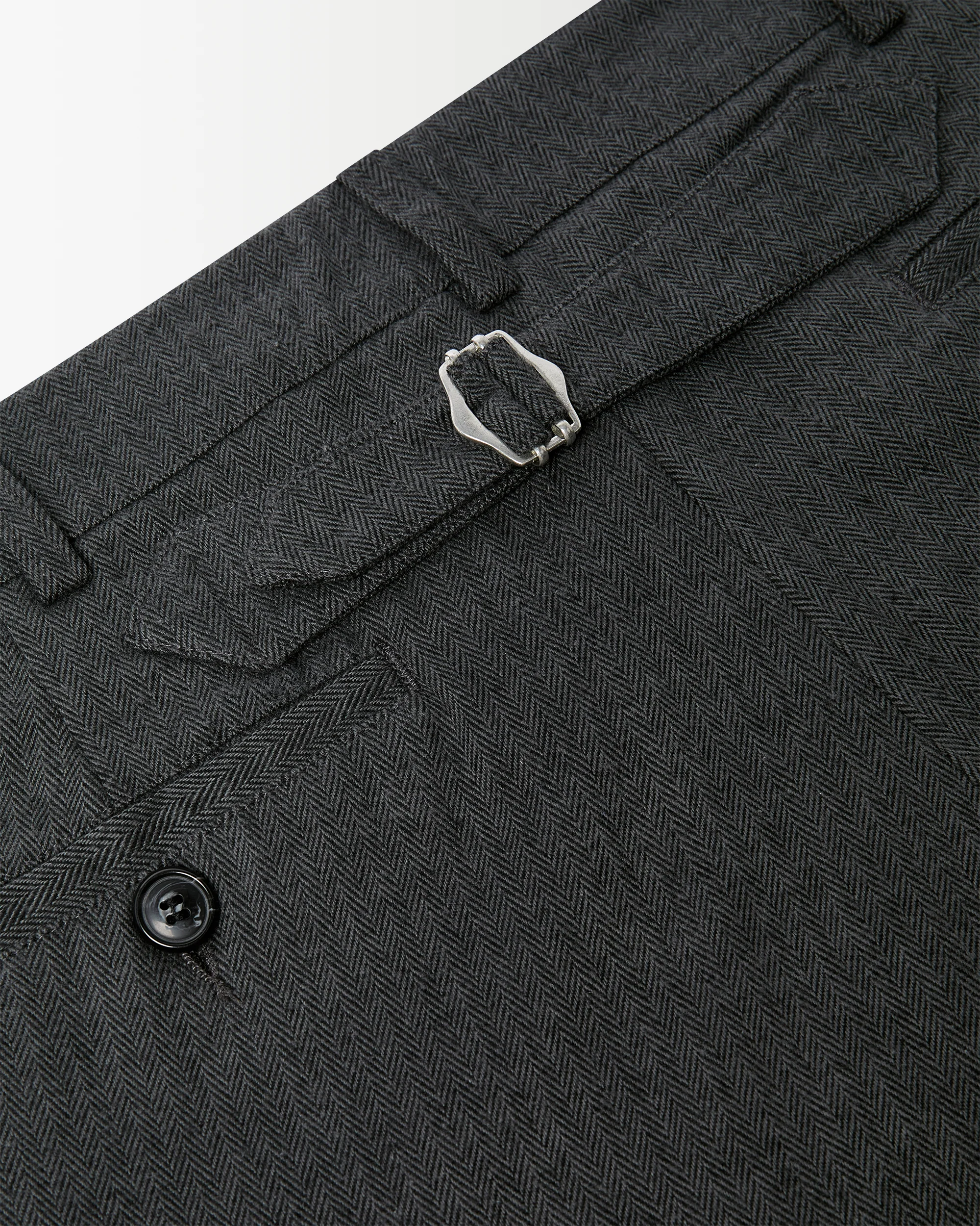 Buckle Pant - Charcoal Herringbone - Image 6