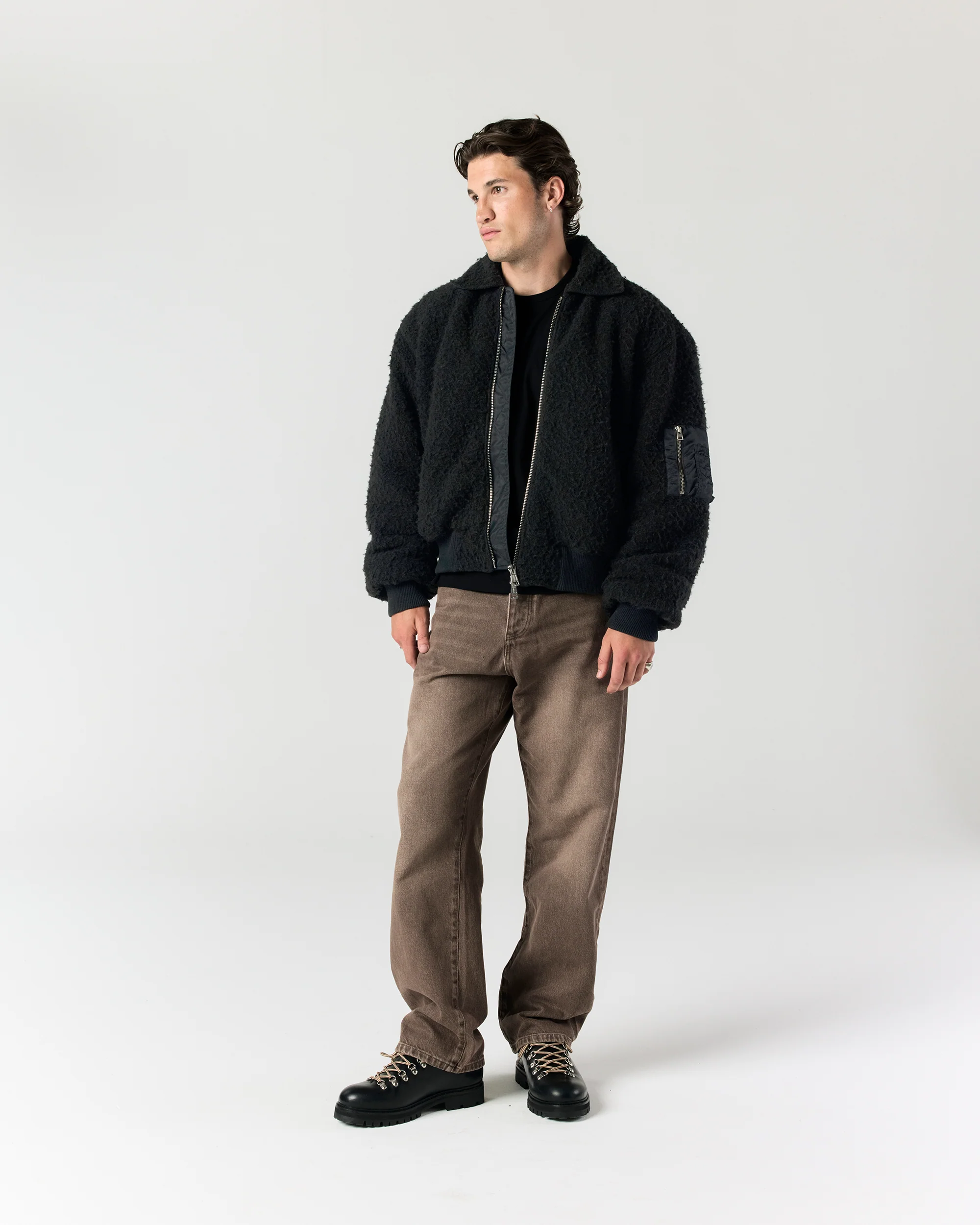 Casentino Bomber Jacket - Black - Image 3