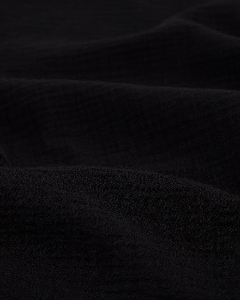 Long Sleeve Crinkle Shirt - Black - Image 4