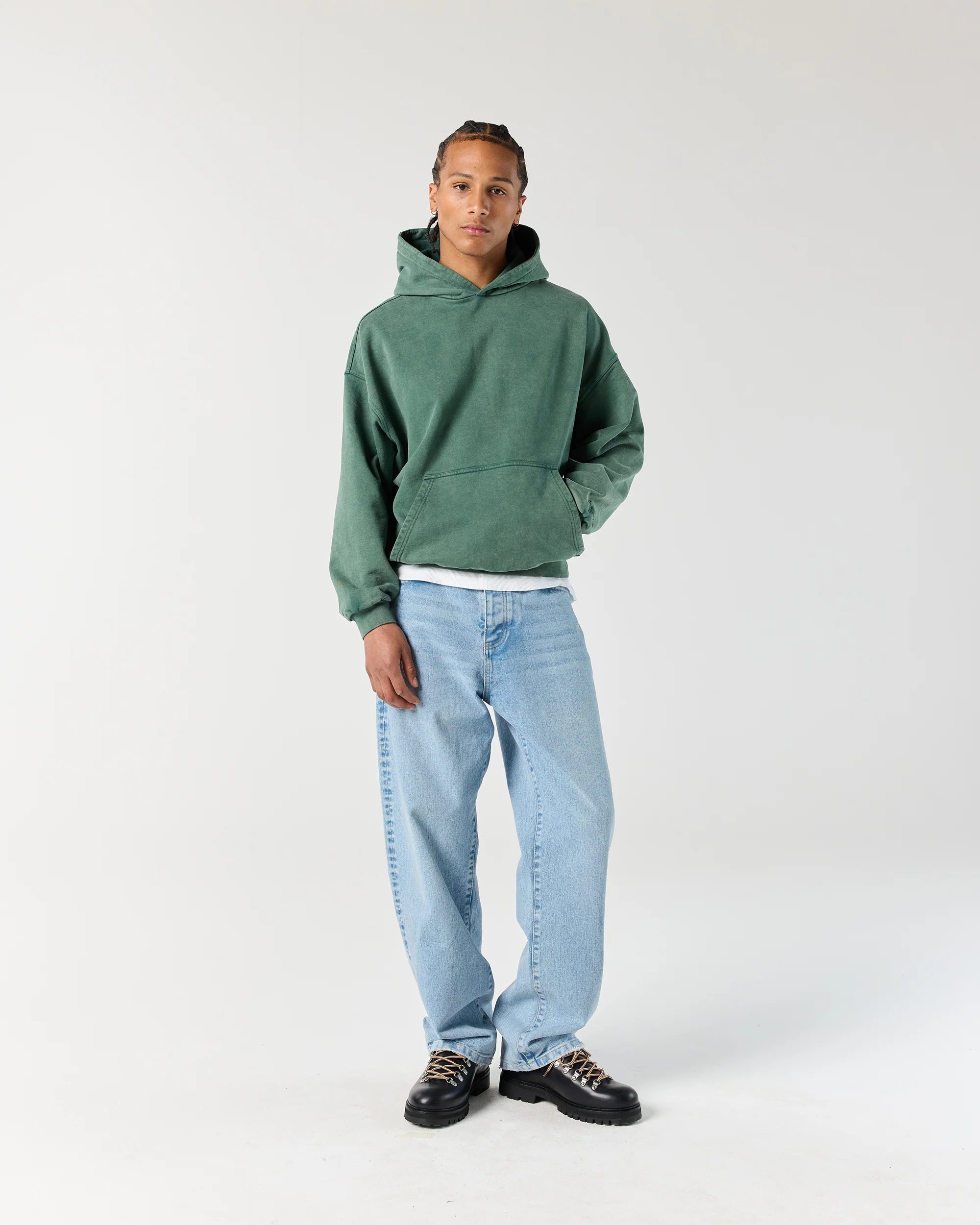 Everyday Hoodie - Washed Green - Image 2