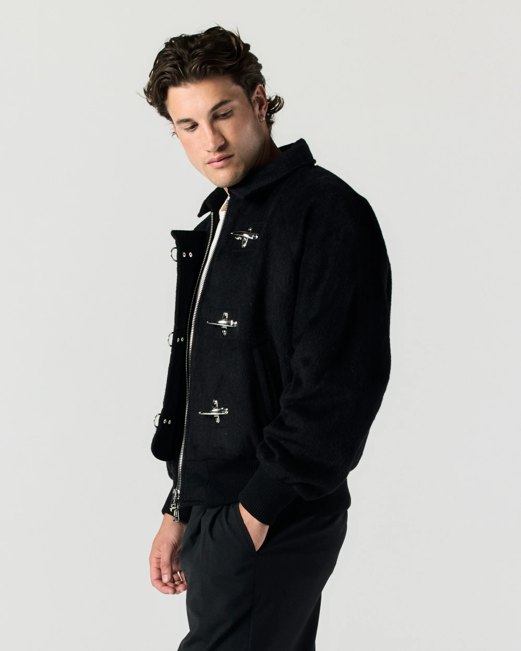 Fireman Clasp Jacket - Black - Image 7