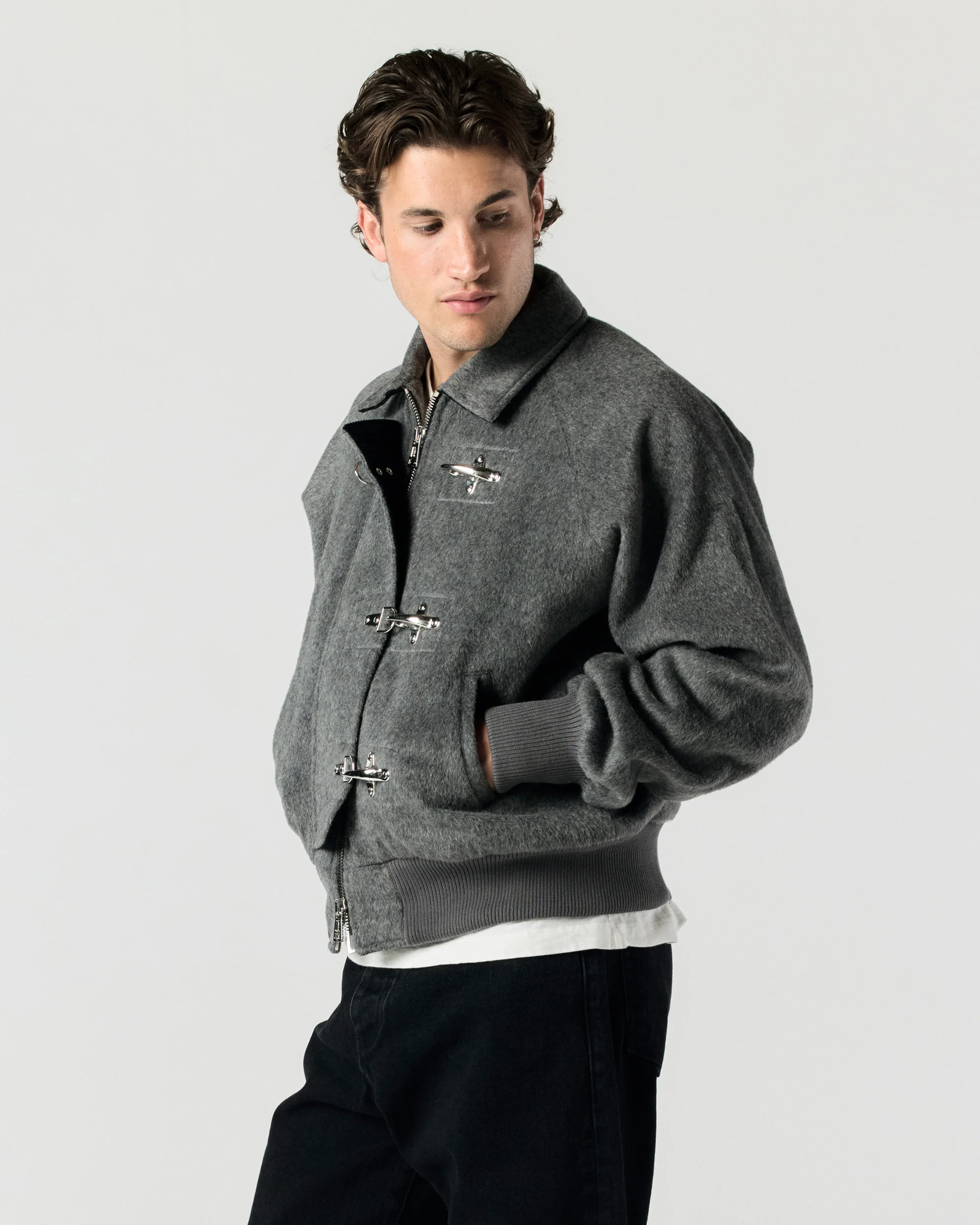 Fireman Clasp Jacket - Grey - Image 5