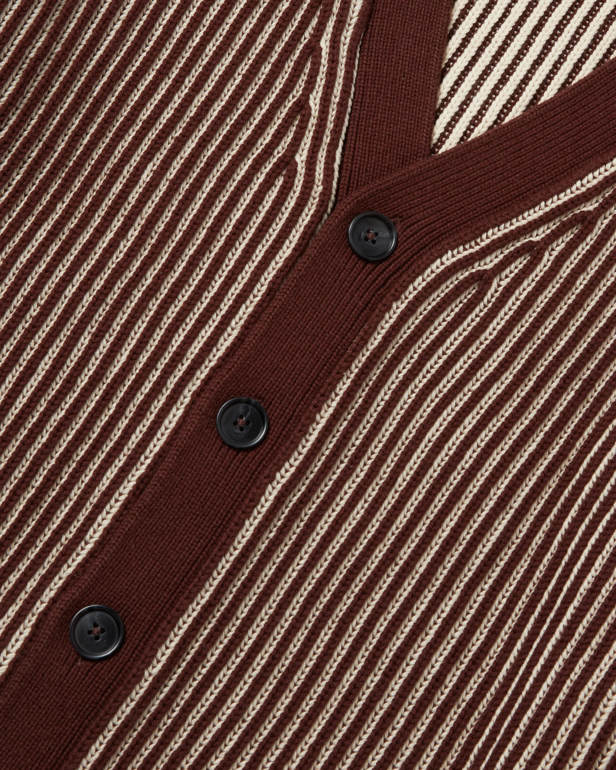 Fisherman Cardigan - Mocha/Stone - Image 4