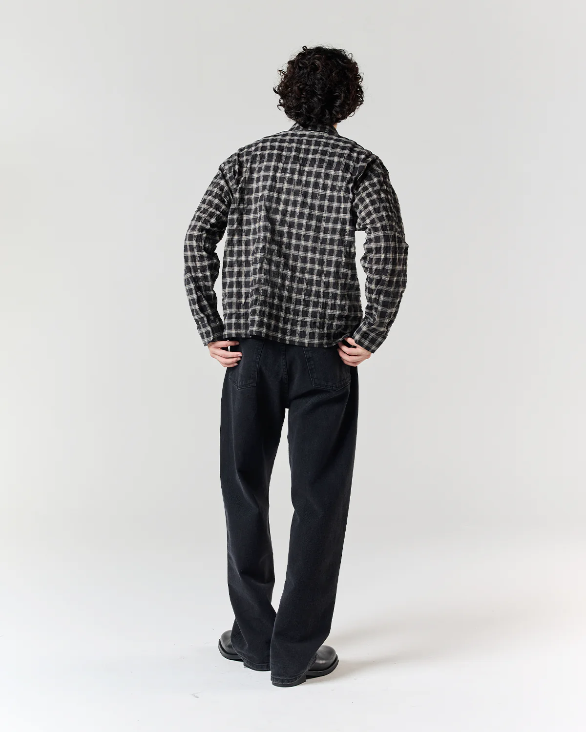 Japanese Shirt - Black Check - Image 5