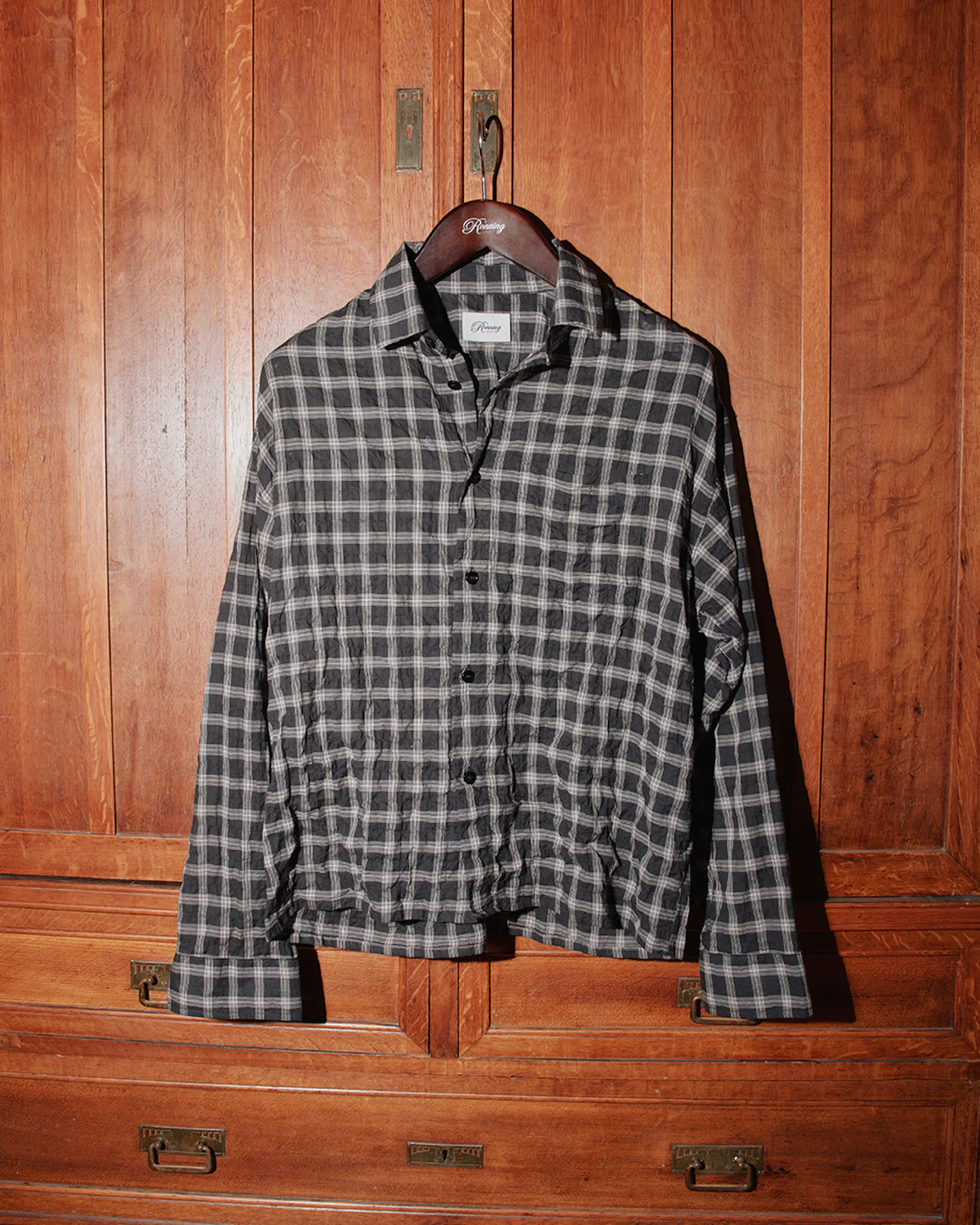 Japanese Shirt - Black Check - Image 6
