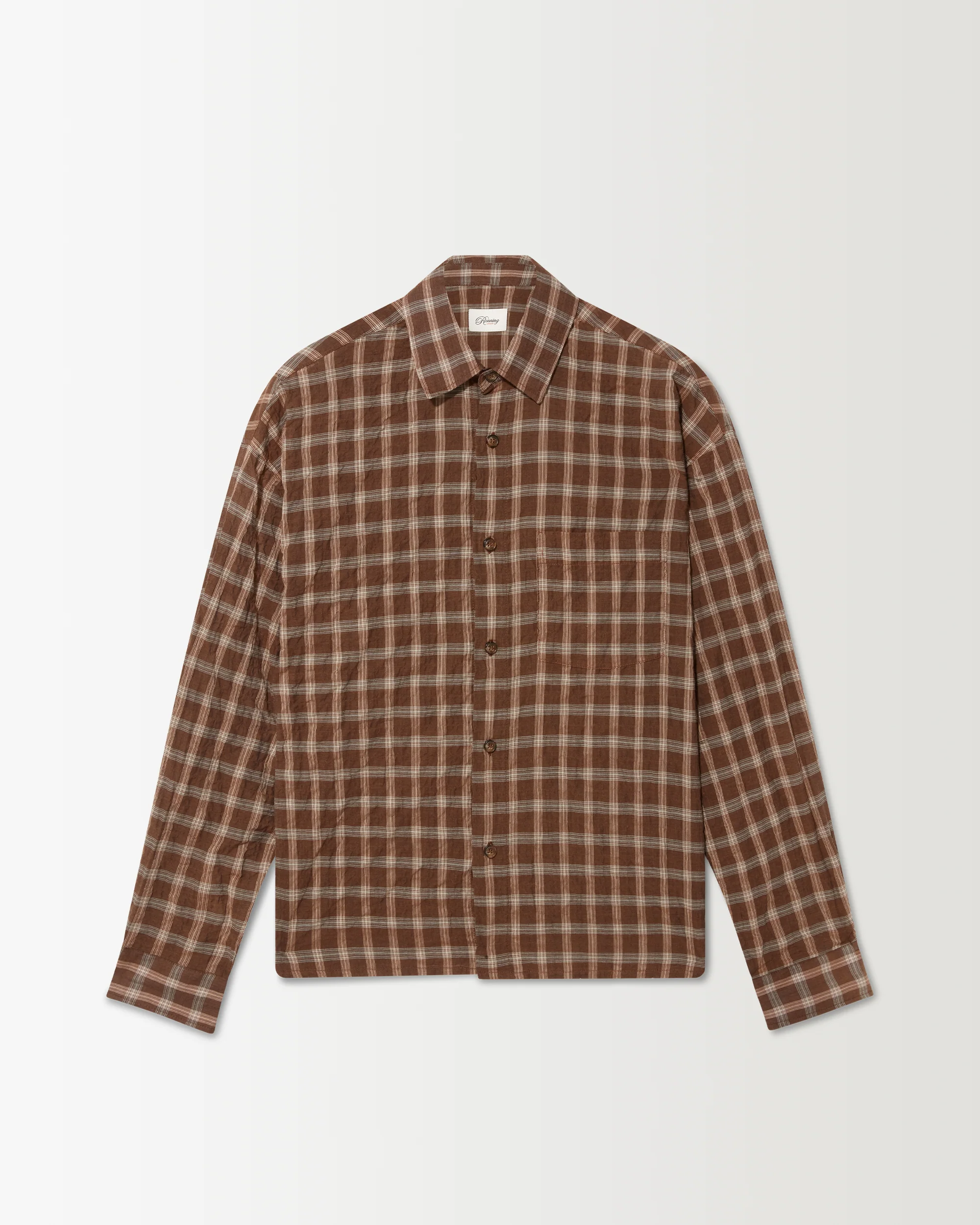 Japanese Shirt - Brown Check - Image 3
