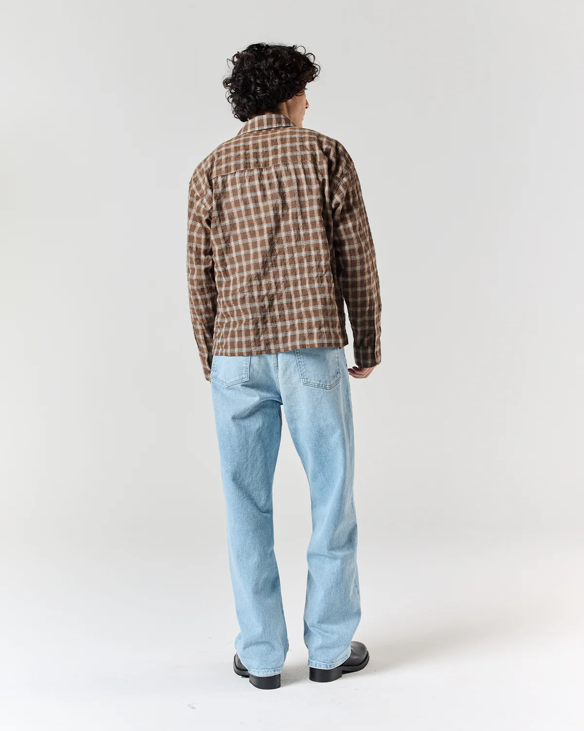 Japanese Shirt - Brown Check - Image 5