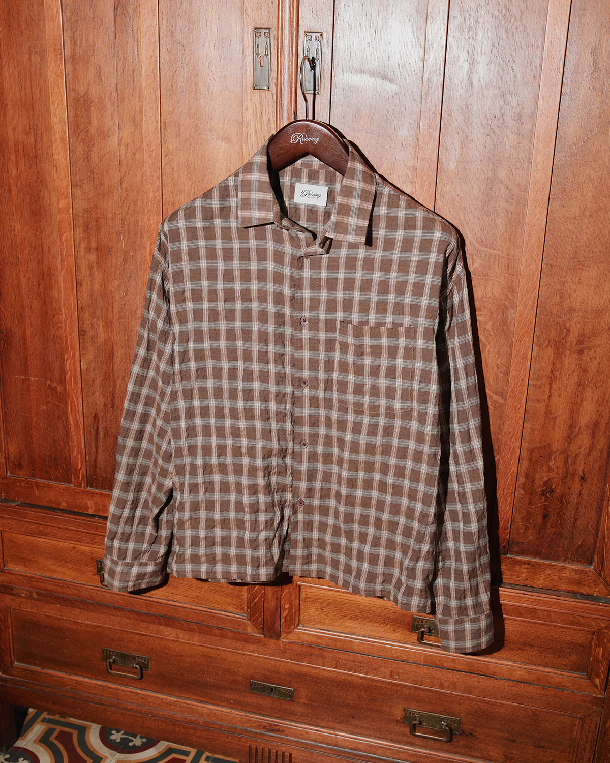 Japanese Shirt - Brown Check - Image 7