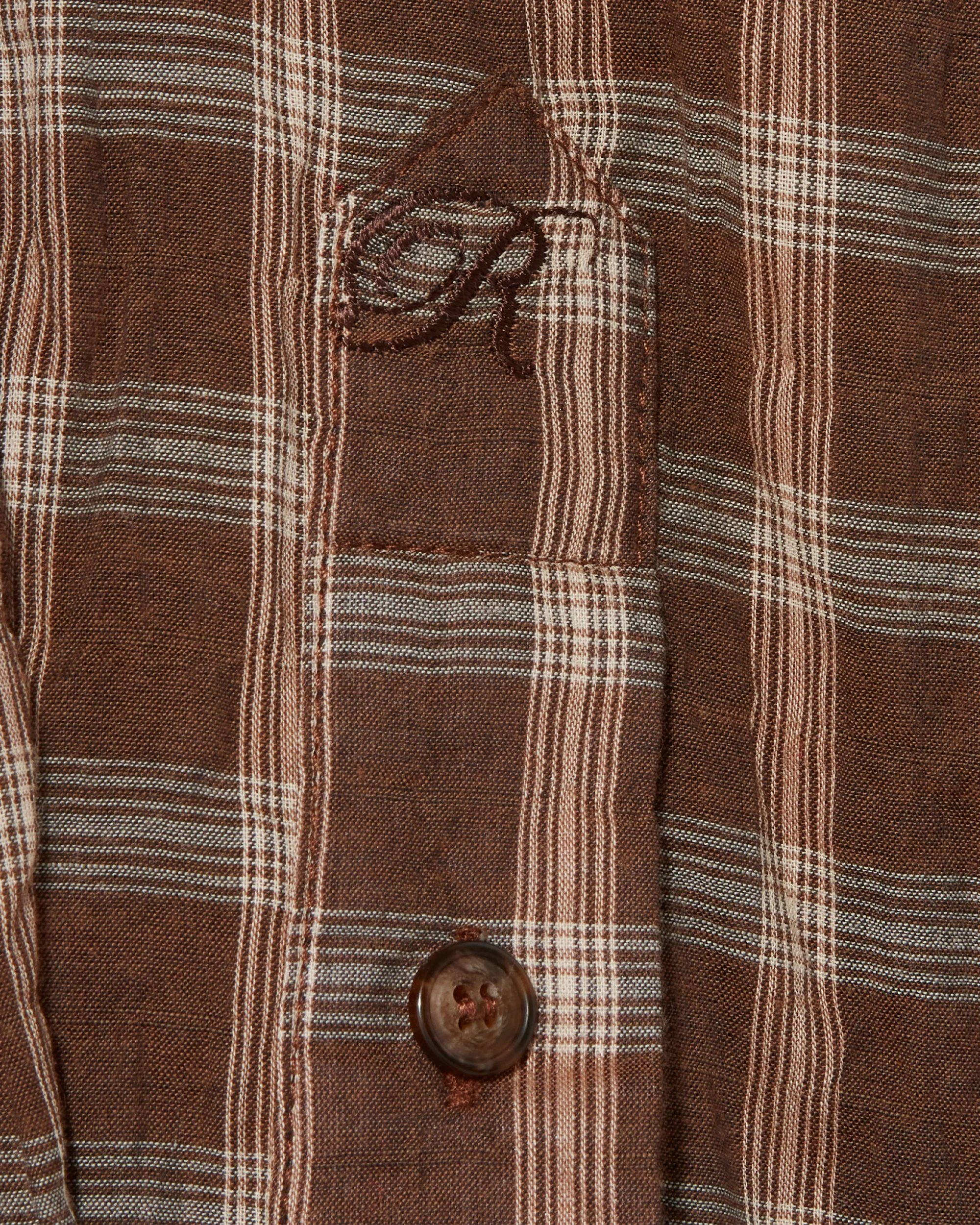 Japanese Shirt - Brown Check - Image 8