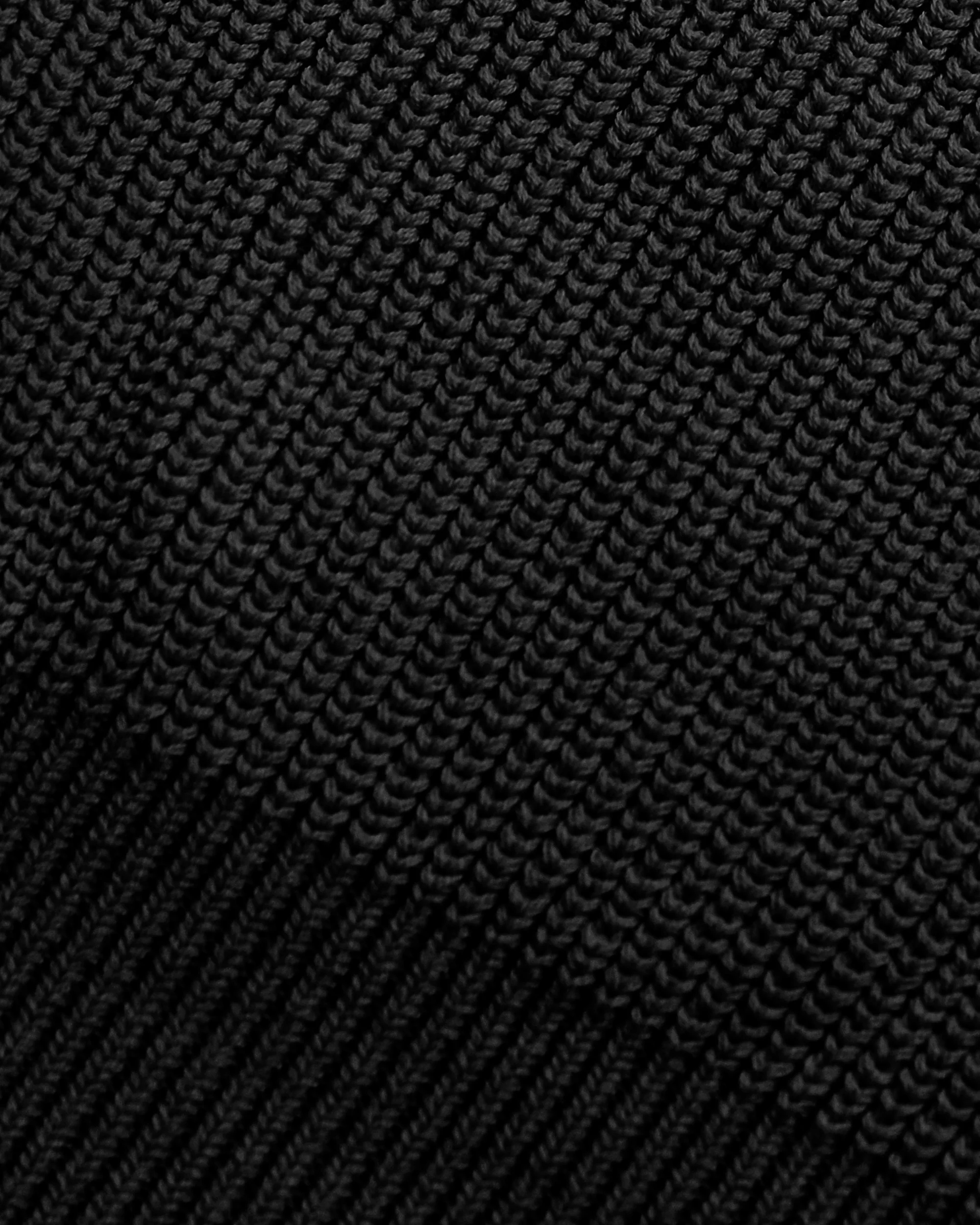 Knit Polo Sweater - Black - Image 4