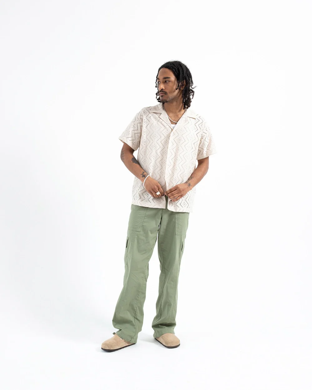 Lace Shirt - Stone - Image 3