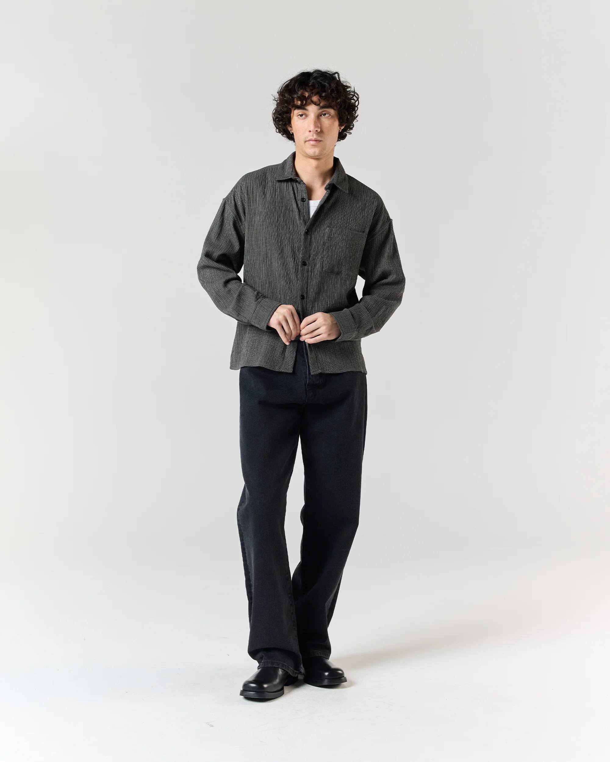 Everyday Shirt - Black Mini Check - Image 3