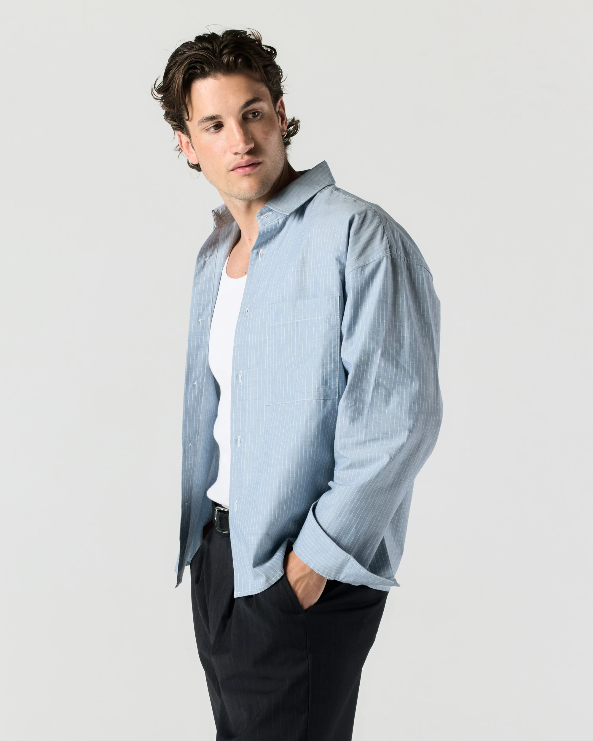 Everyday Shirt - Blue Stripe - Image 5