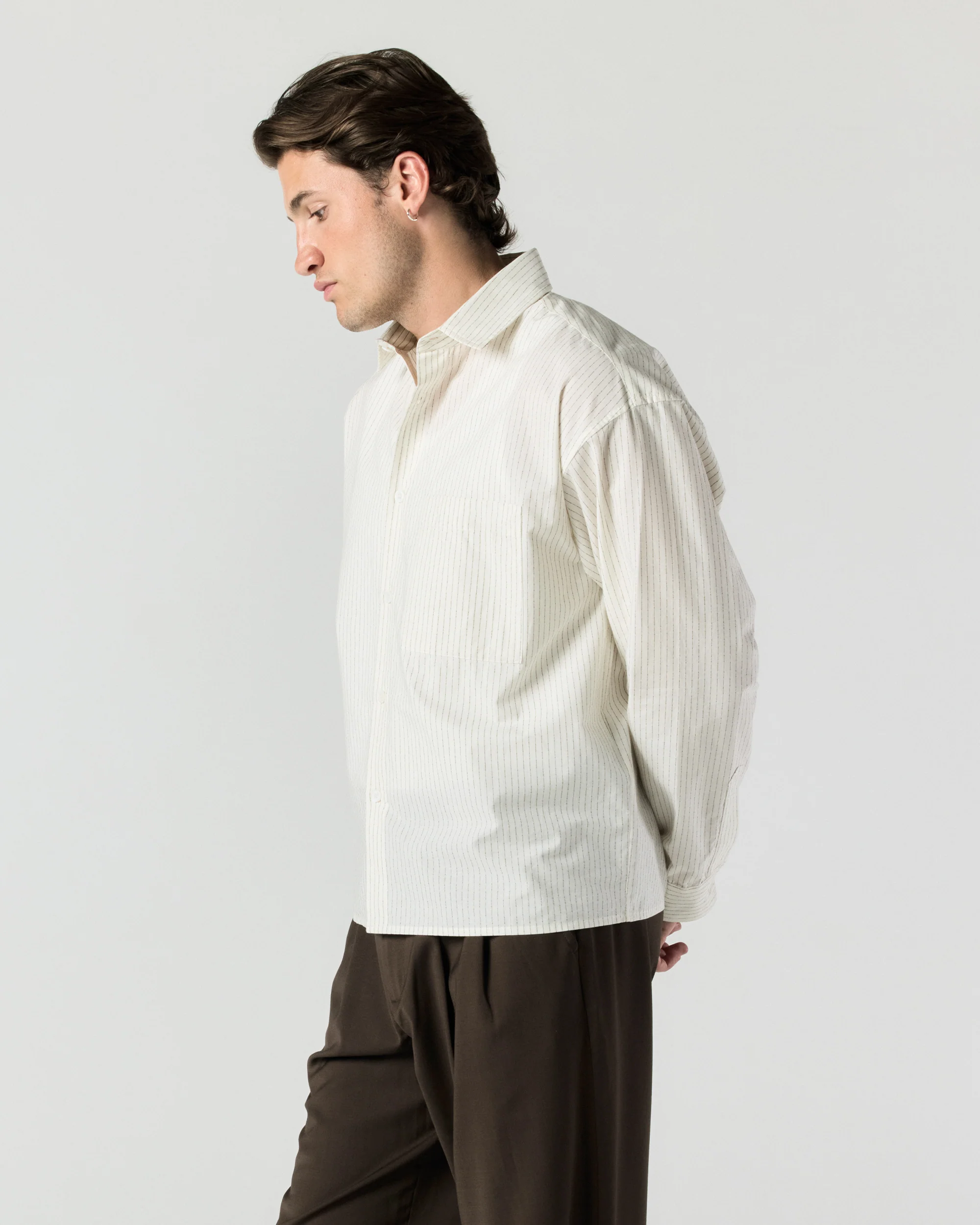 Everyday Shirt - Cream Stripe - Image 5