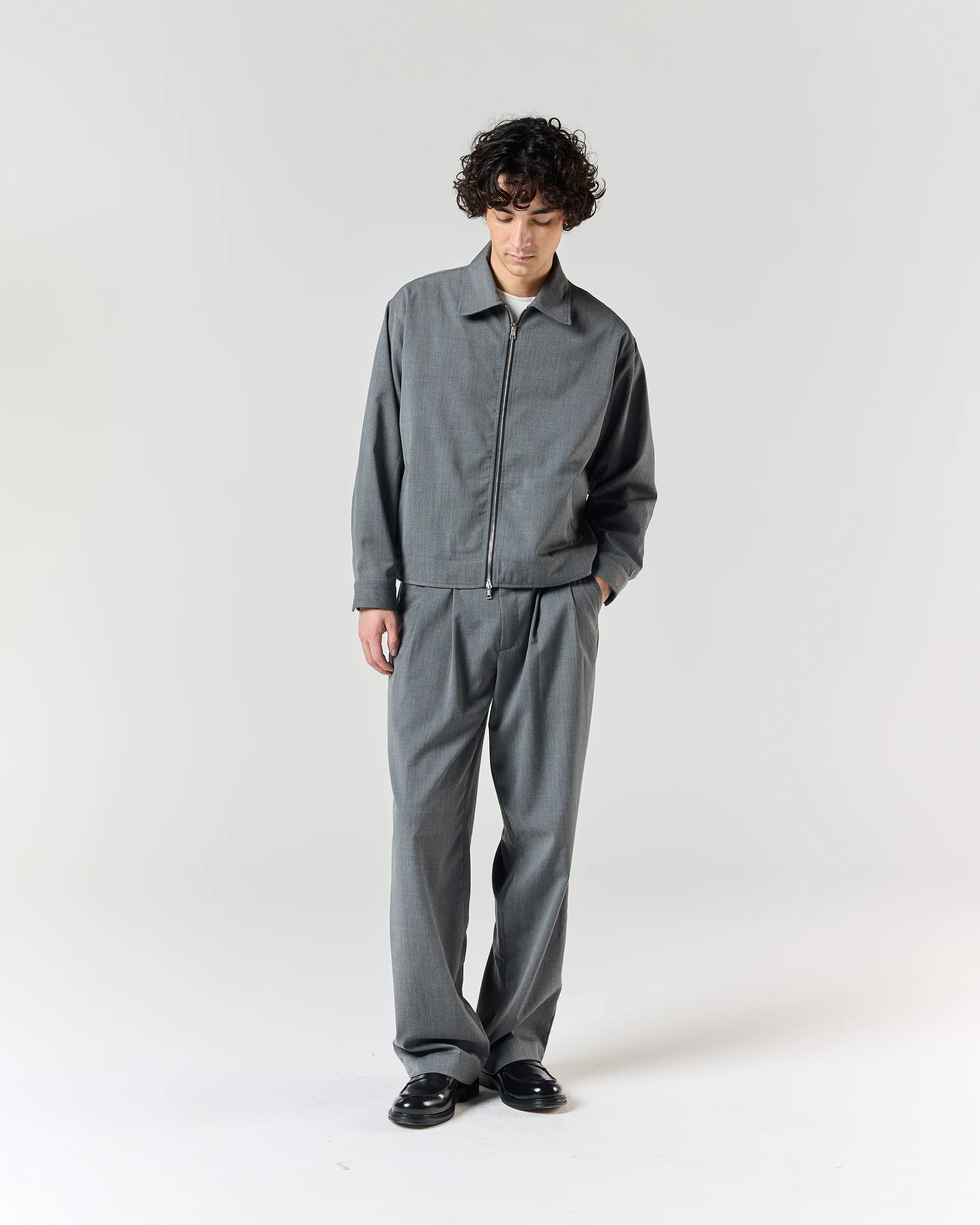 Pleated Pant - Charcoal Grey - Image 3