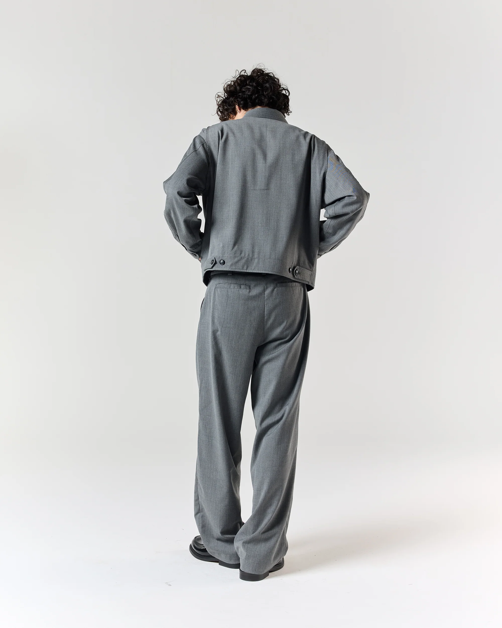Pleated Pant - Charcoal Grey - Image 4