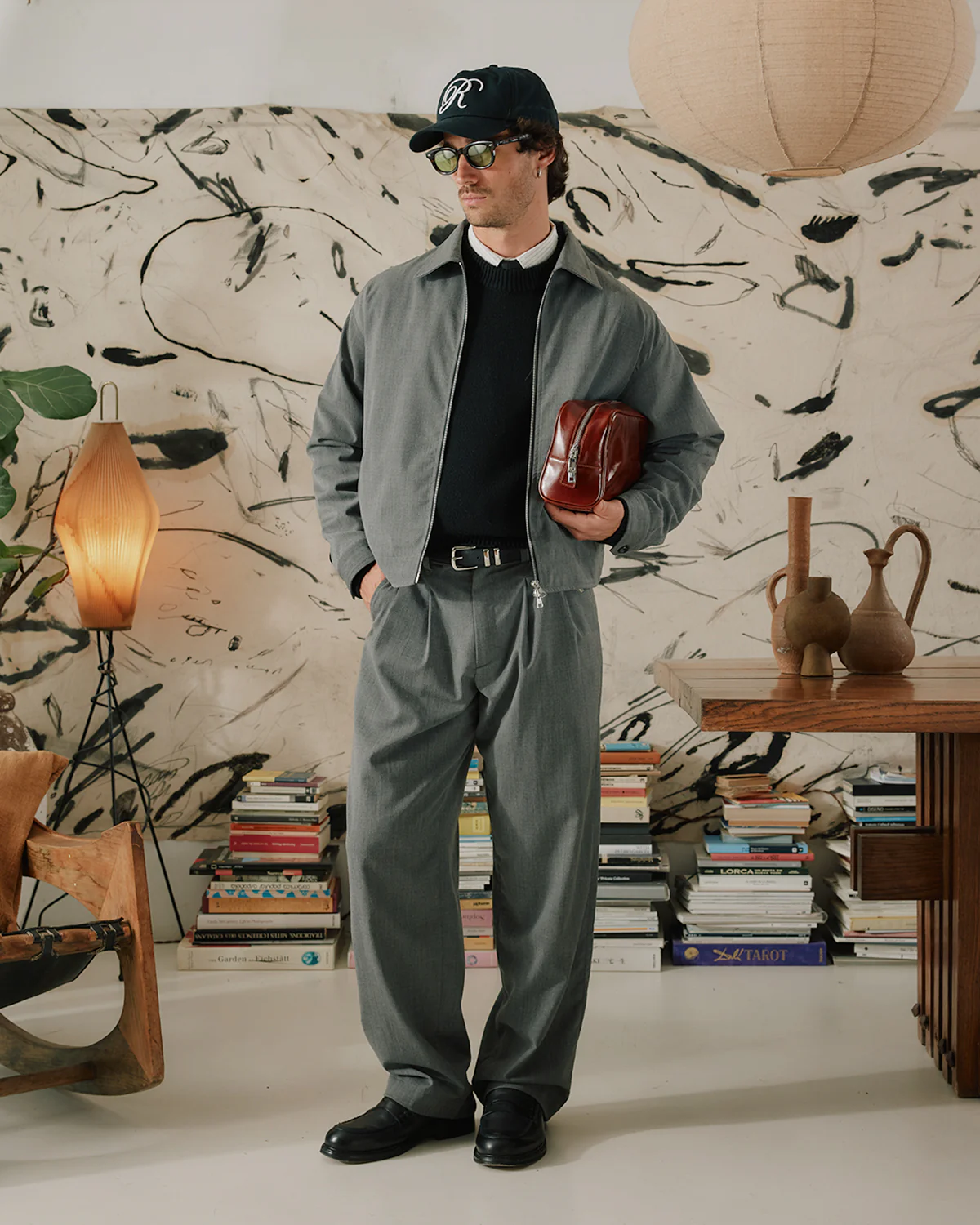 Pleated Pant - Charcoal Grey - Image 5