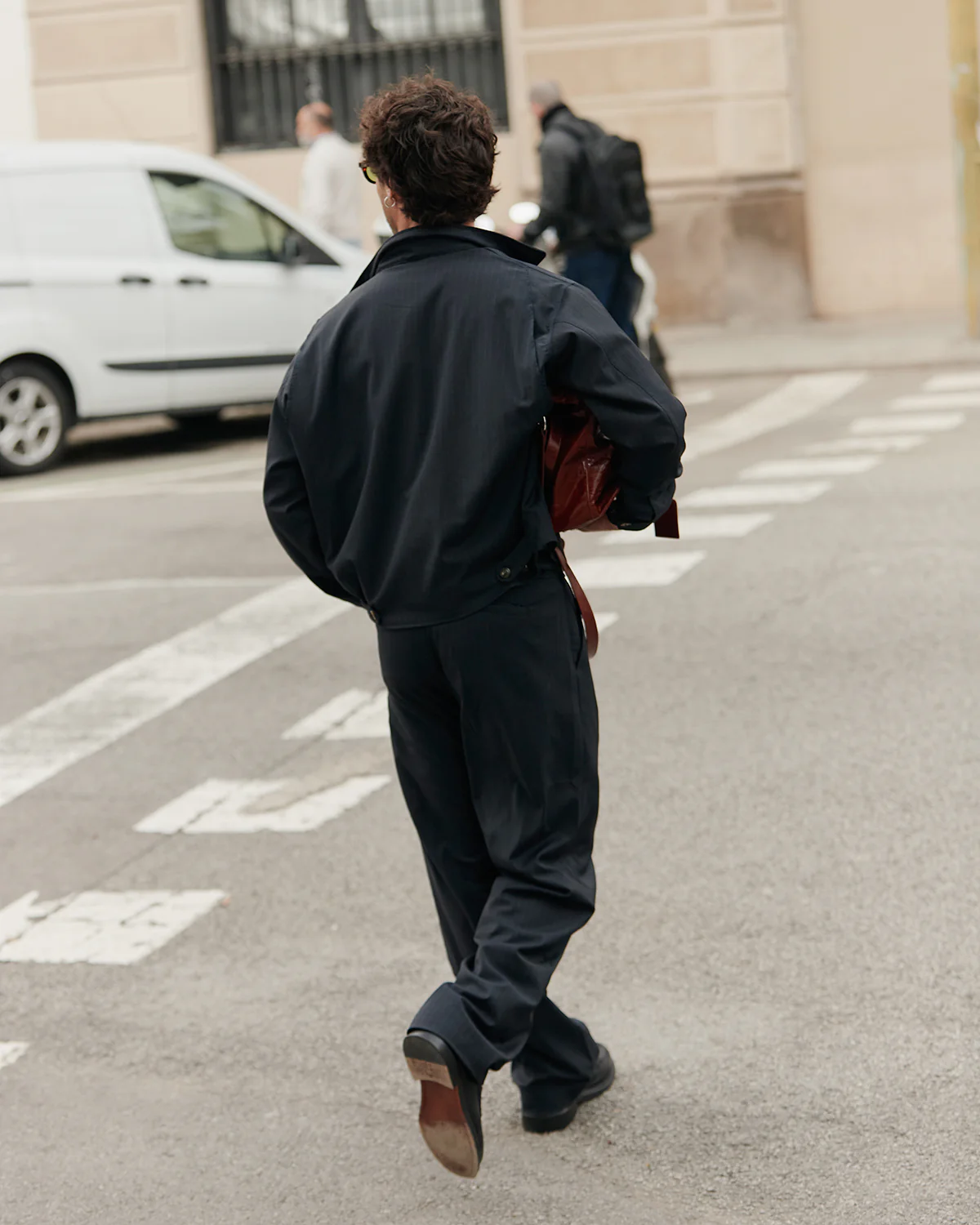 Pleated Pant - Navy Pinstripe - Image 8