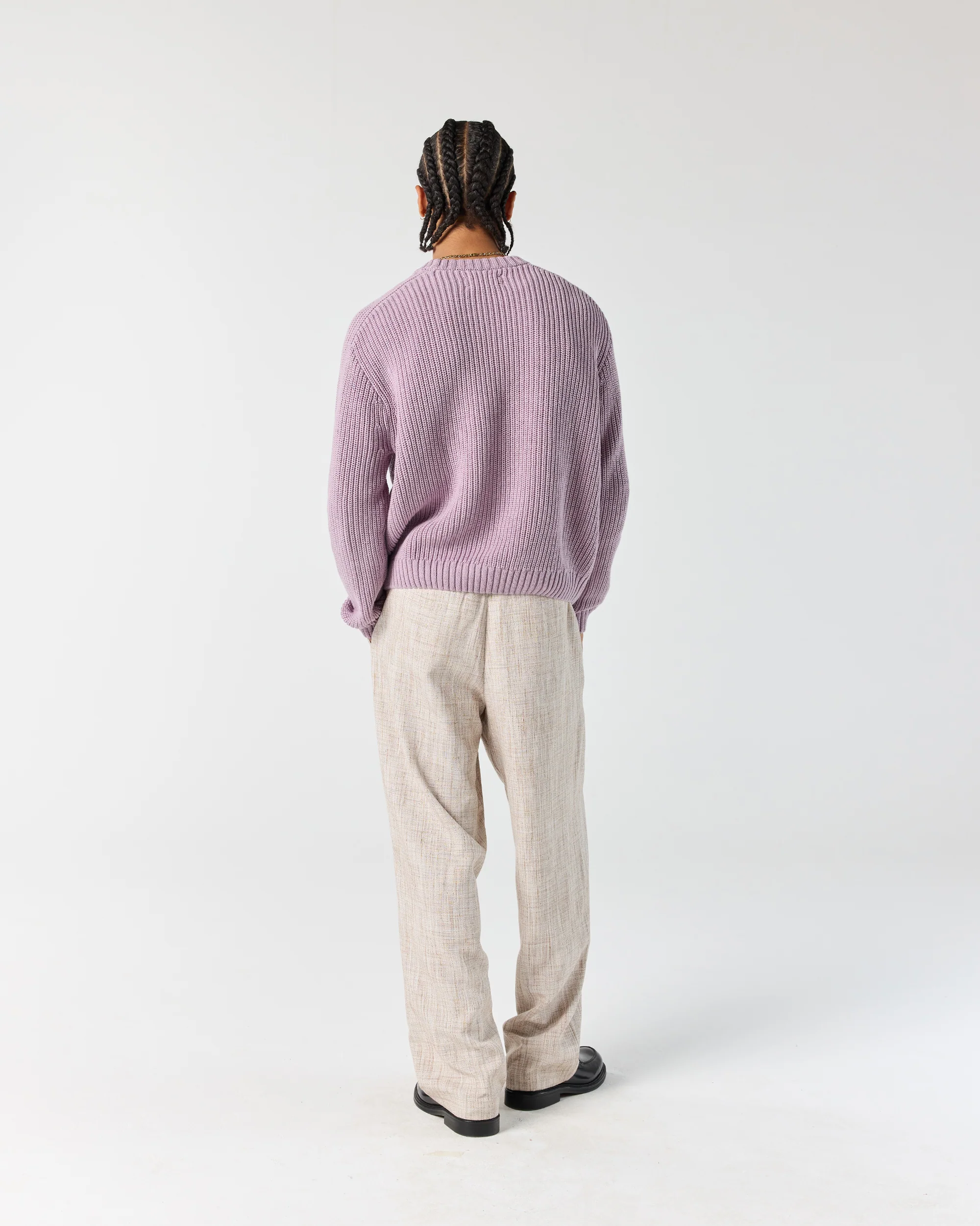 Pleated Pant - Sand Melange - Image 6