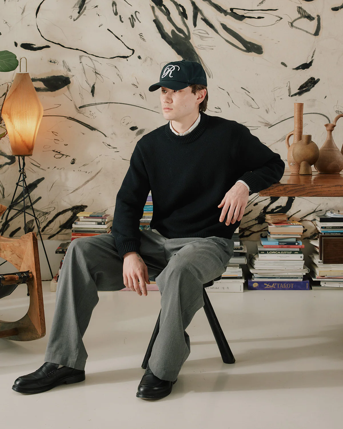 Pure Merino Knit Sweater - Black - Image 4