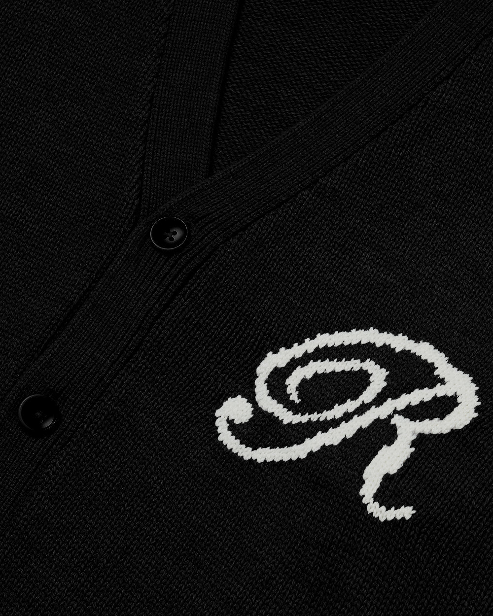 Merino R Cardigan - Black - Image 4