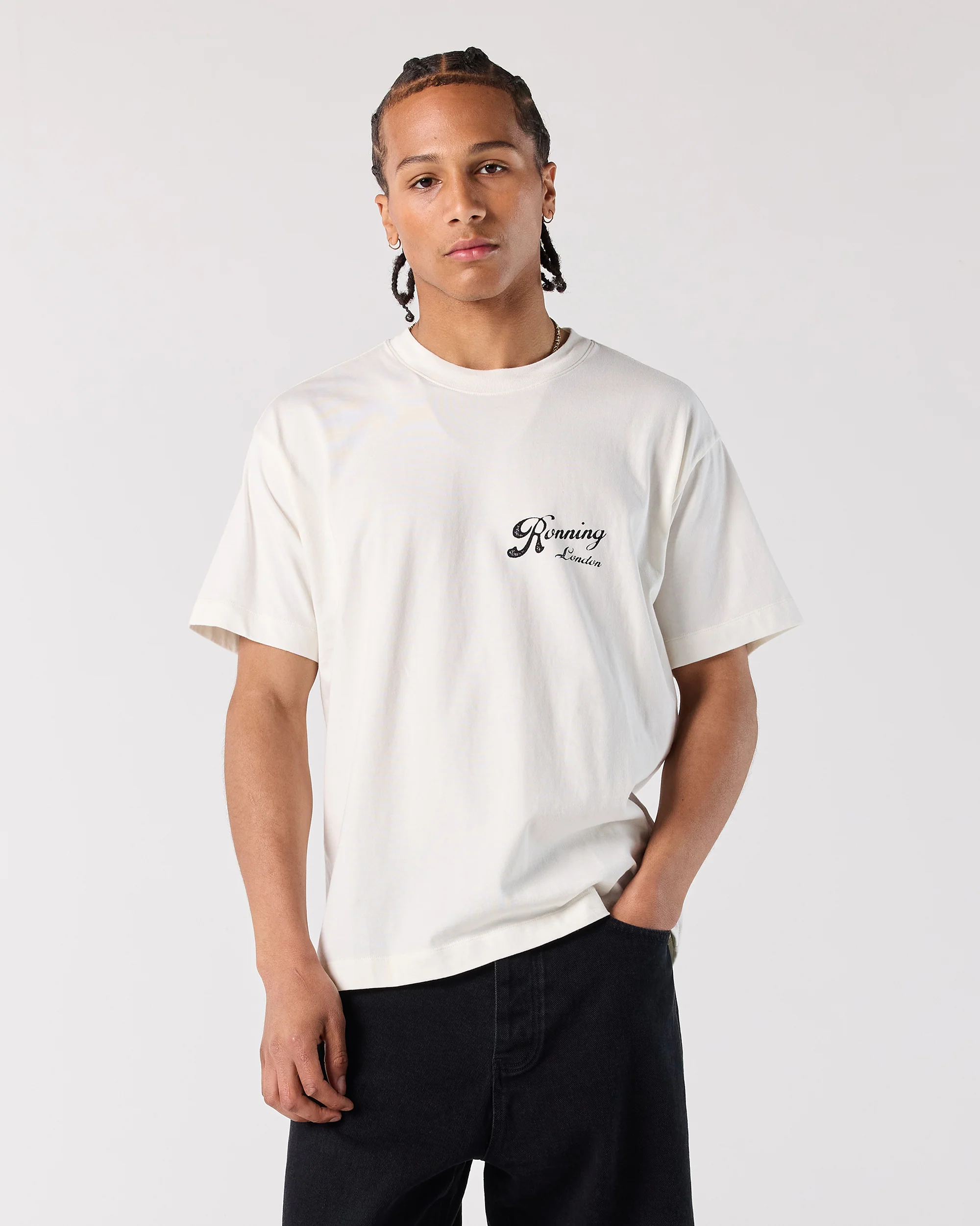 Records Tee - Oat White - Image 3