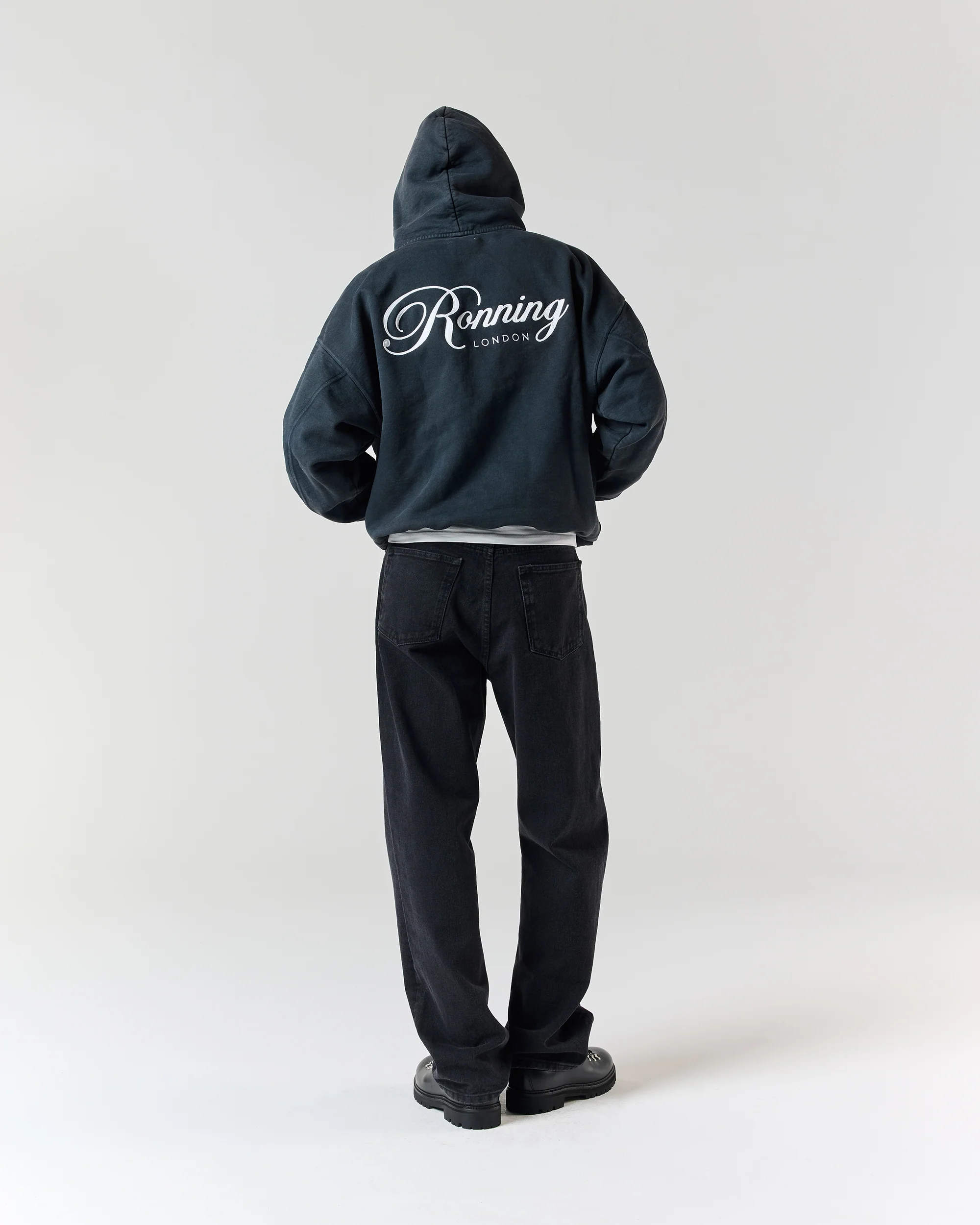 Script Hoodie - Washed Black - Image 4