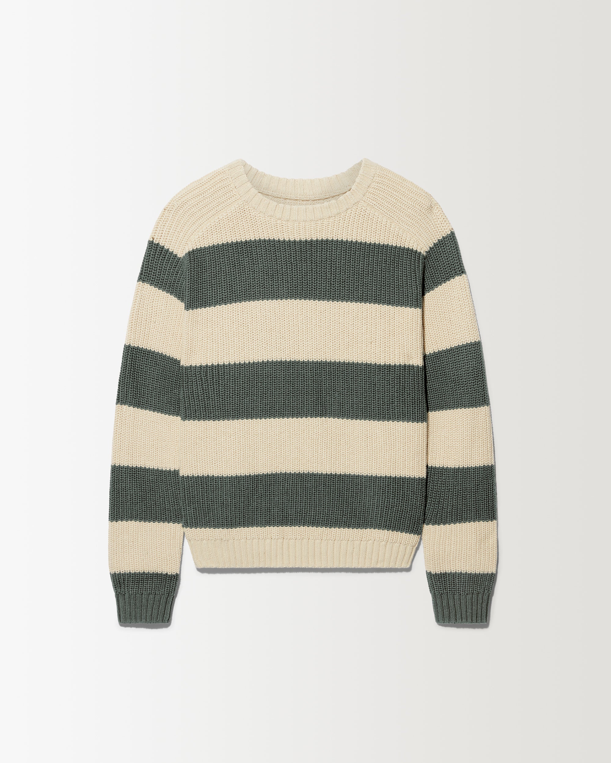 Stripe Fisherman Sweater - Sage/Stone - Image 2