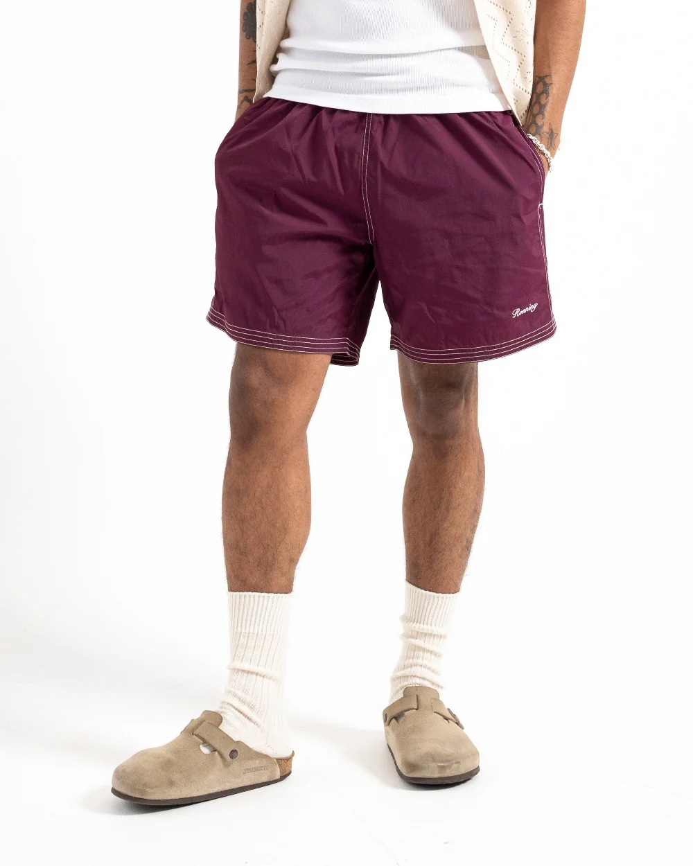 Swim Short - Burgundy - Image 4