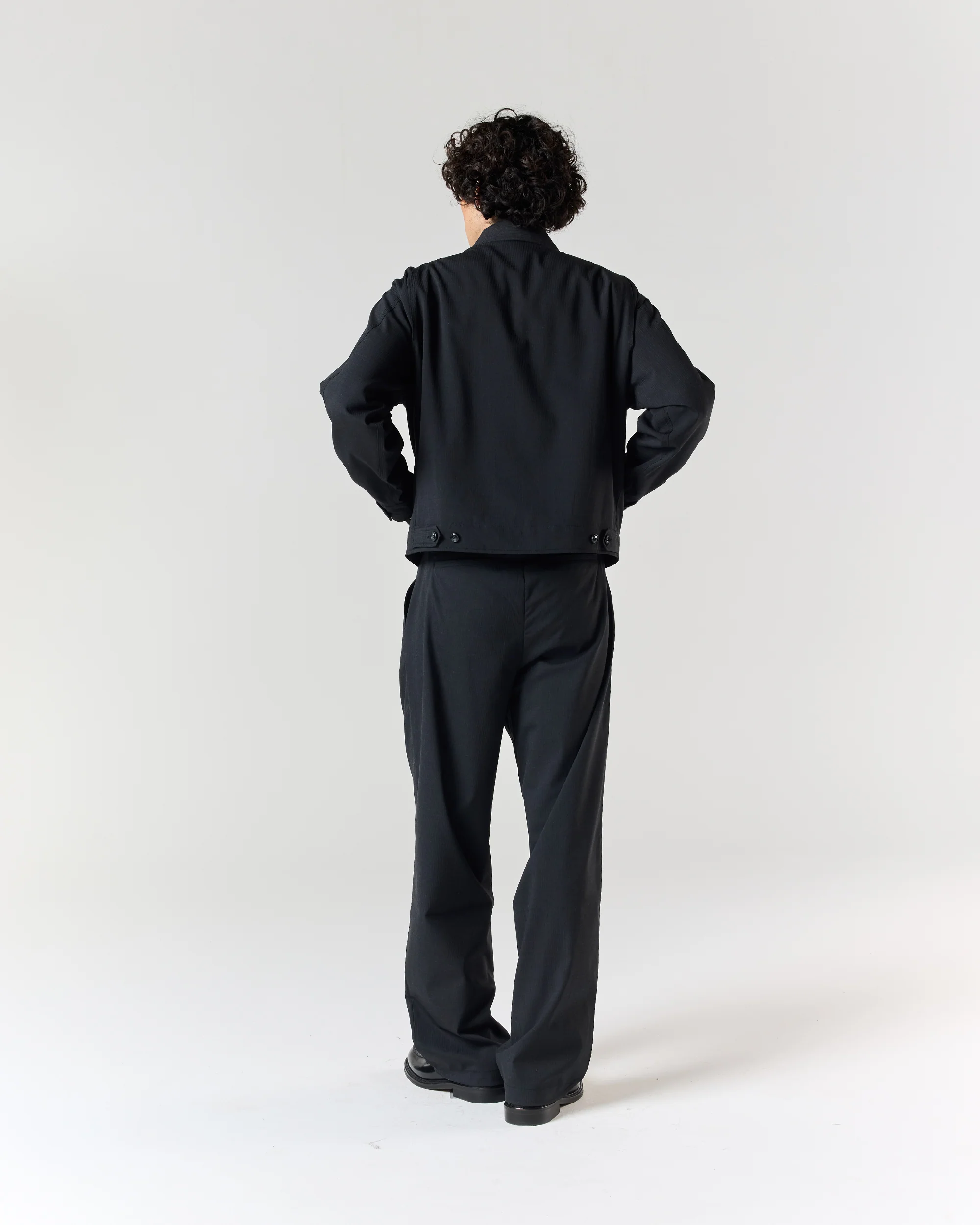 Pleated Pant - Black - Image 3