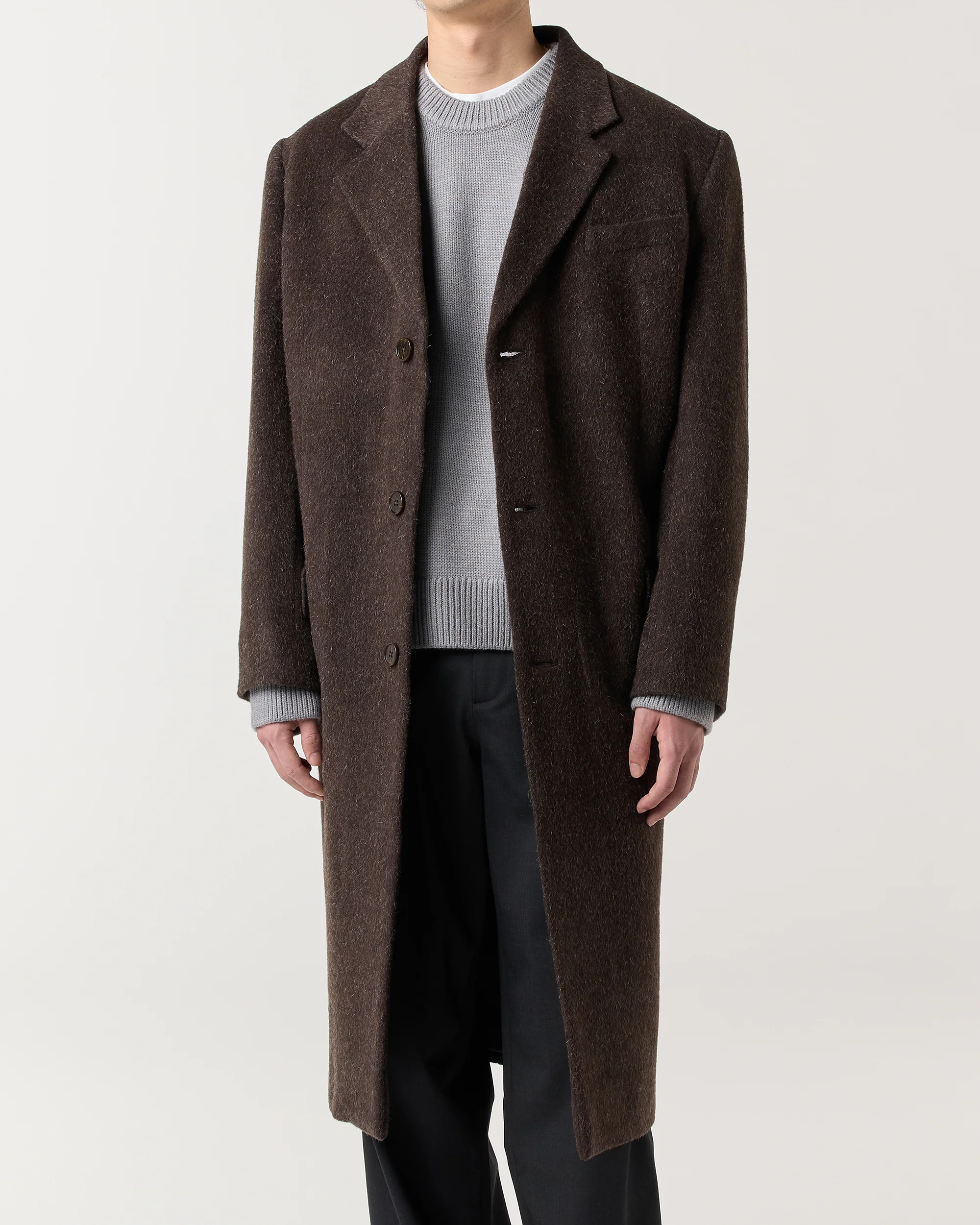 Wool Overcoat - Mocha Brown - Image 3