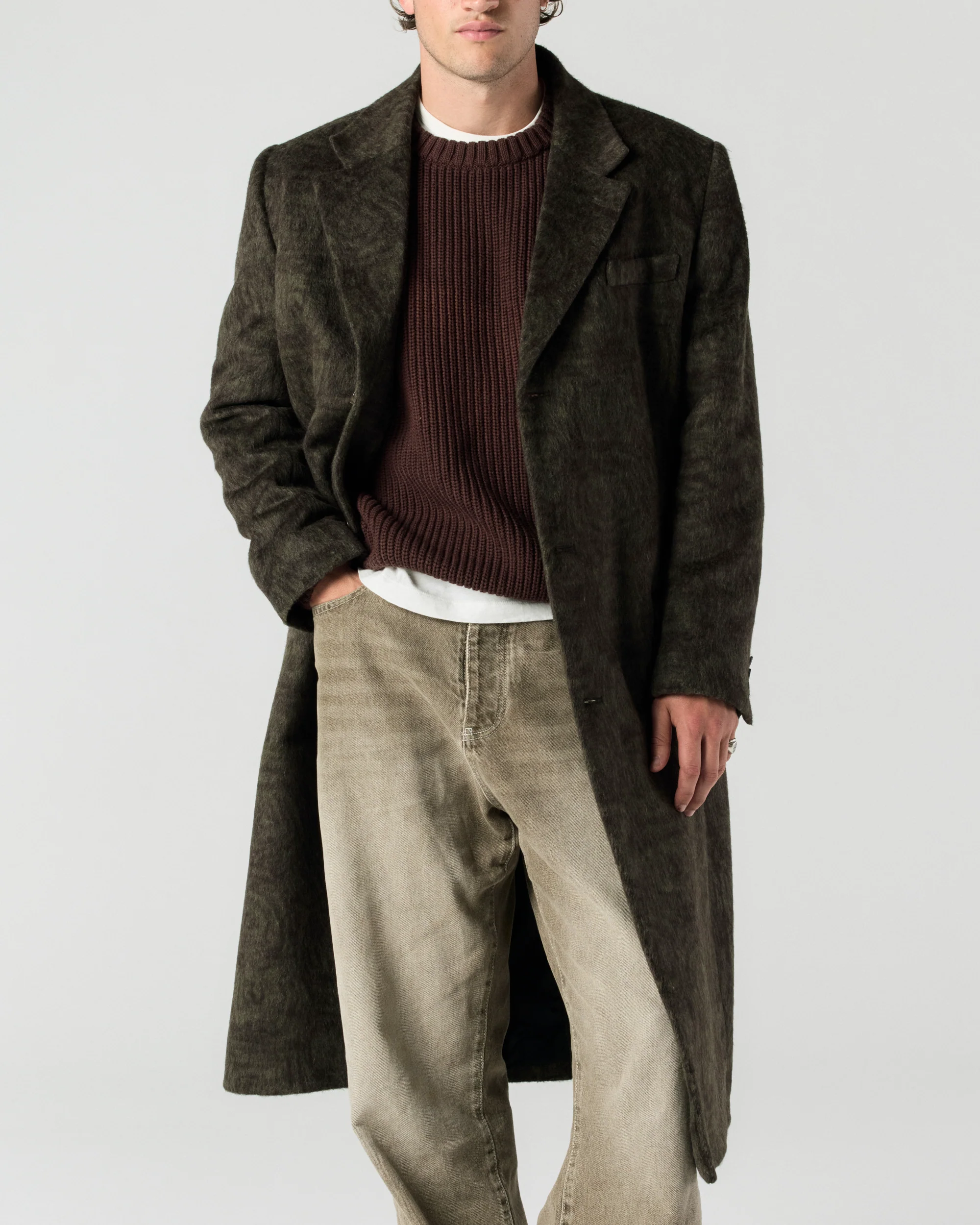 Wool Overcoat - Tortoise - Image 3